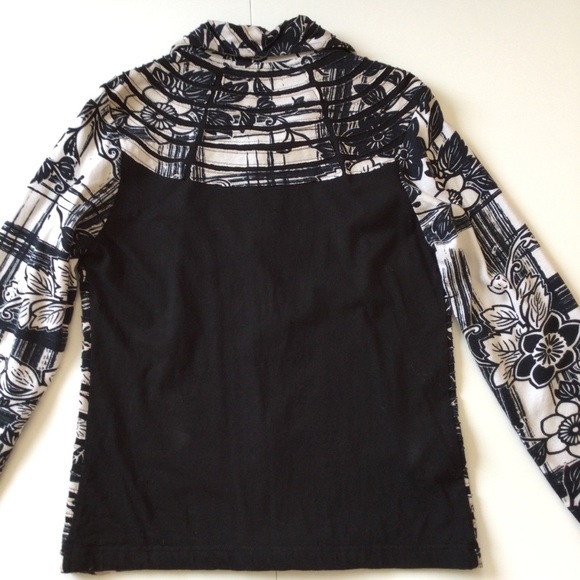 Parsley & Sage Black & Ivory Print Full Zip Jacket With Stretch S - Picture 6 of 11